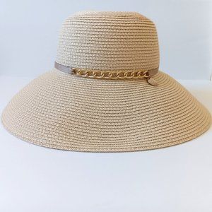 Physician Endorsed Women's Vivi Sunhat with Chain Trim Detail Natural